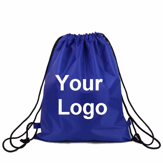 Mochila esportiva de poliéster com cordão e grande capacidade, à prova d'água, para viagem, para basquete