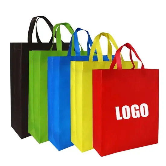 Sacola de compras promocional para presente em atacado, sacola de compras ultrassônica em PP não tecido