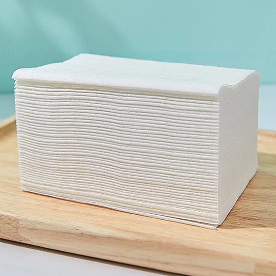 Lenço de papel facial descartável de bambu cru macio