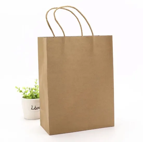 Papel para presente/Compras/Marrom/Branco/Café/Sacola de presente/Embalagem de alimentos/SOS/Corte em matriz/Alça giratória/Alça plana/Papel kraft/Fundo pontiagudo de papel alumínio/Sacola de papel