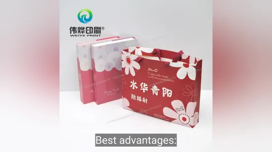 Saco de embalagem de papel bonito com impressão transparente e colorida