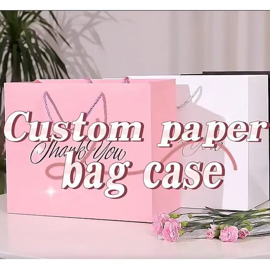 Sacola de papel Kraft/papelão com logotipo personalizado, fabricante de fábrica de sacolas de papel para presente, presentes personalizados de luxo, cosméticos, joias, café feminino, compras, impresso com alça de fita